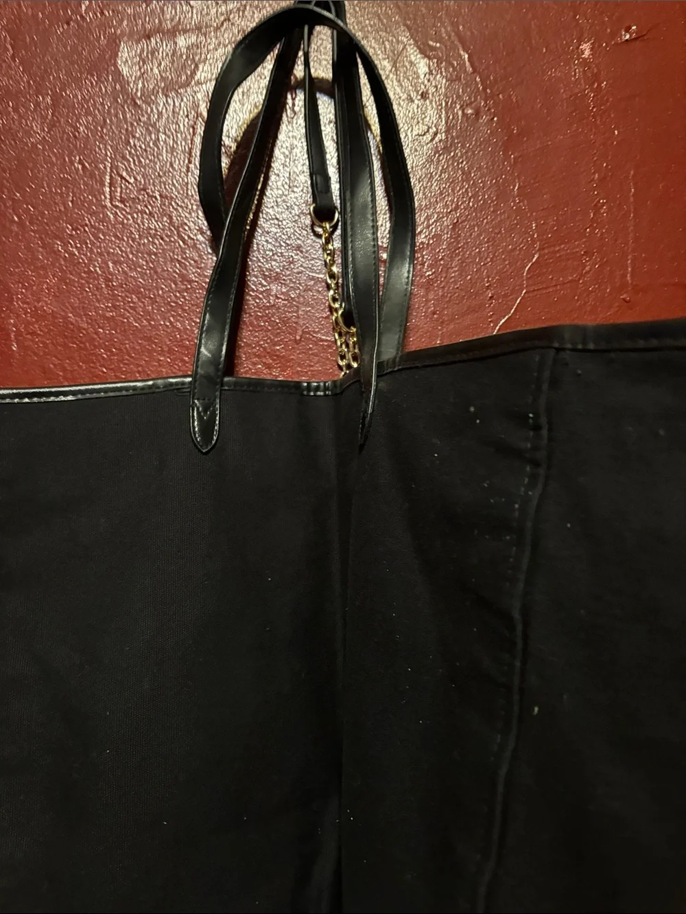 Victoria's Secret Black Tote with Multicolor Sequin Stripes